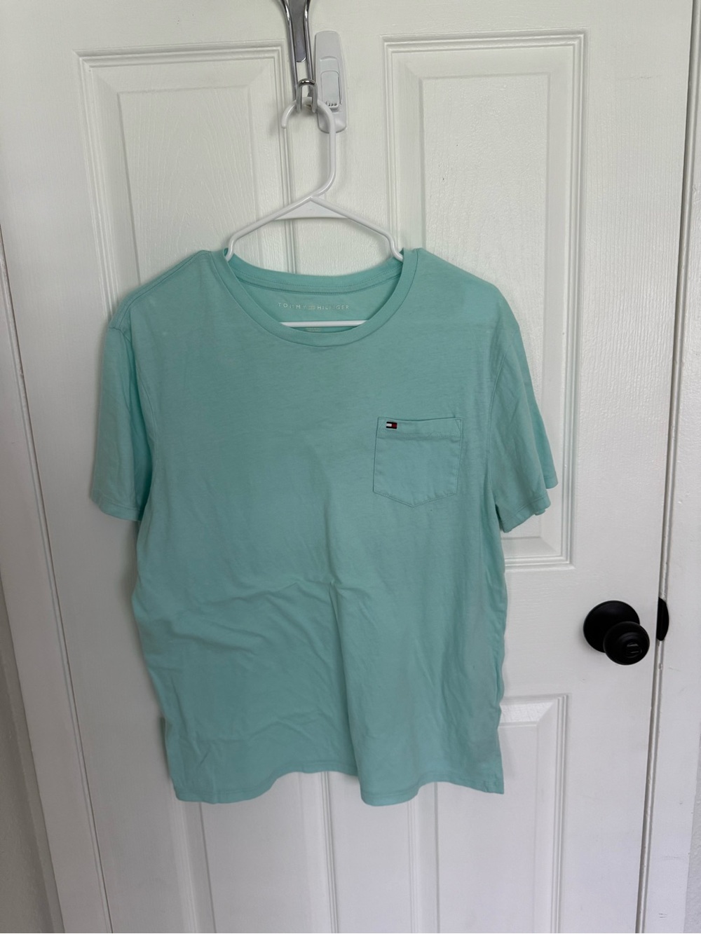 Tommy Hilfiger Men’s Crew Pocket Tee in Mint